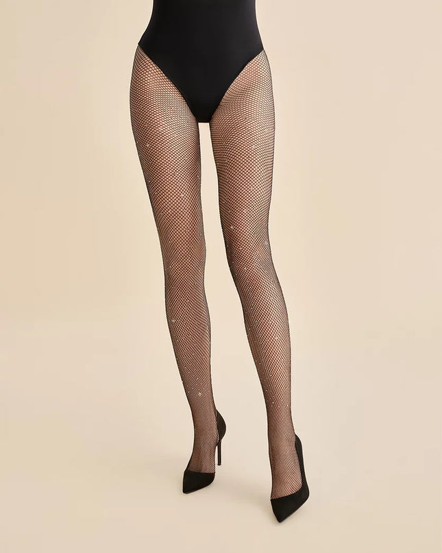 Fishnet Tights with Shiny Crystal's