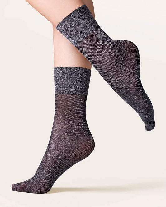 Silver glittery pantyhose socks - add sparkle to any outfit!