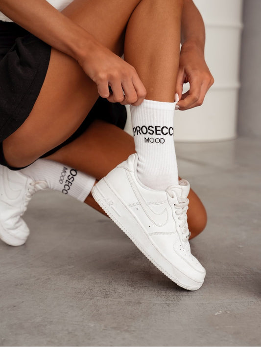 Prosecco Mood – White Cotton Socks