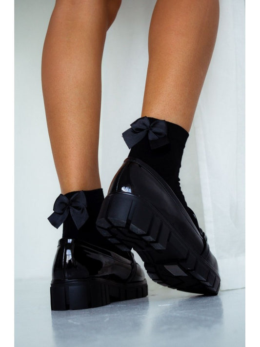 Women’s Socks with Bow – Elegant & Stylish (Black)