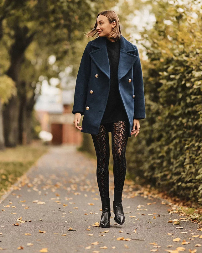 Thick Jacquard Cotton Tights - Cashmir | Warm & Comfortable