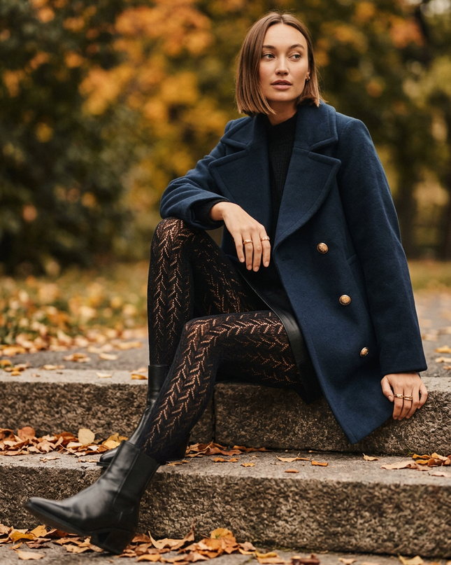 Thick Jacquard Cotton Tights - Cashmir | Warm & Comfortable