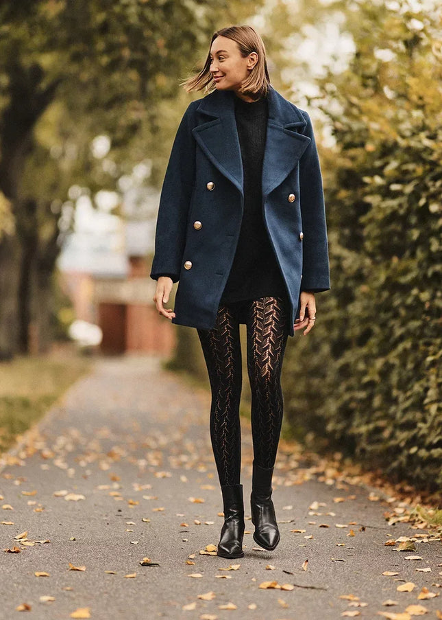 Thick Jacquard Cotton Tights - Cashmir | Warm & Comfortable - Top Tights