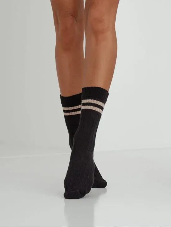 Openwork Cotton Socks with Stripe – Cosy, Chic & Stylish - Top Tights