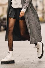 Black Heart Pattern Tights