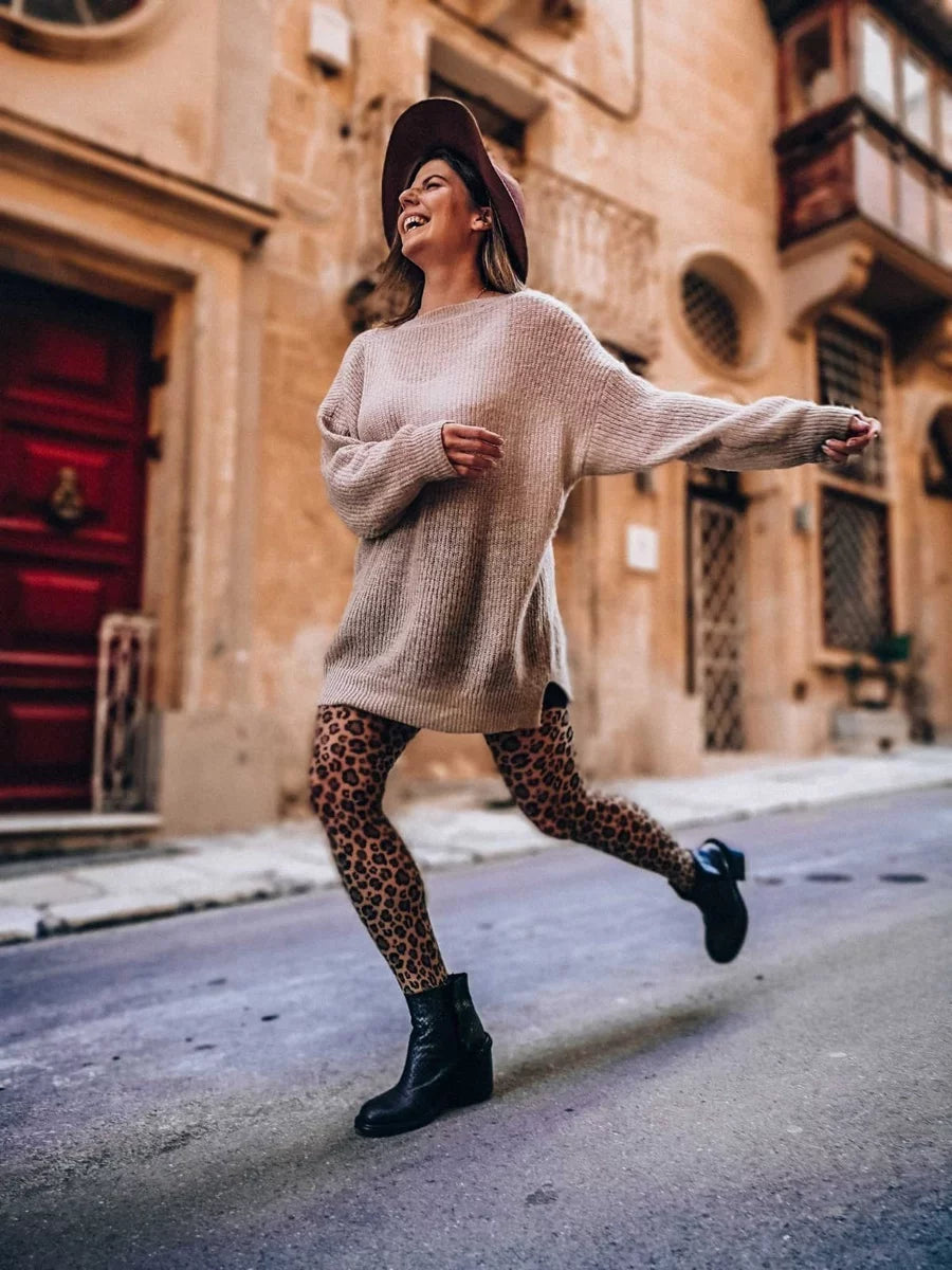 Leopard Print Tights – Fierce, Fashionable & Unstoppable! Elevate Your Look Today! 20 Denier