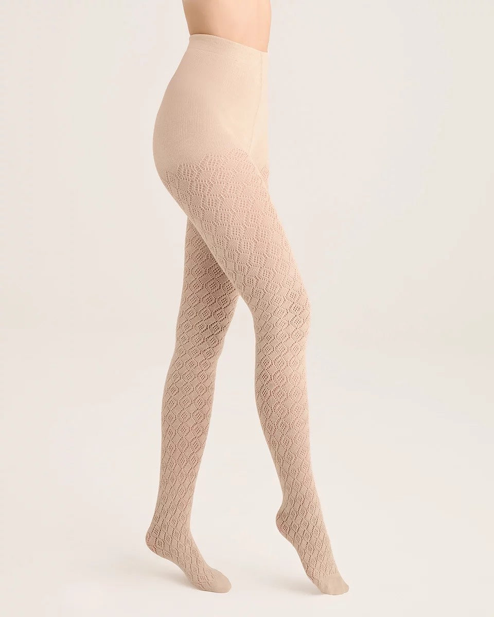 Thick Jacquard Cotton Tights - Cashmir 103 | Warm & Comfortable
