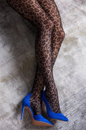 Leopard Print Tights – Fierce, Fashionable & Unstoppable! Elevate Your Look Today! 20 Denier - Top Tights