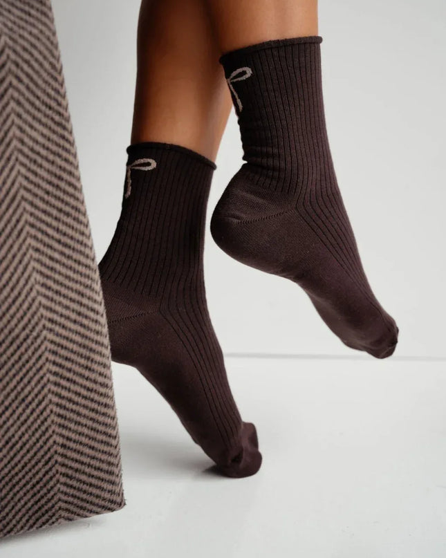 Non-Compression Cotton Socks with Back Bow – Cosy, Cute & Chic - Top Tights