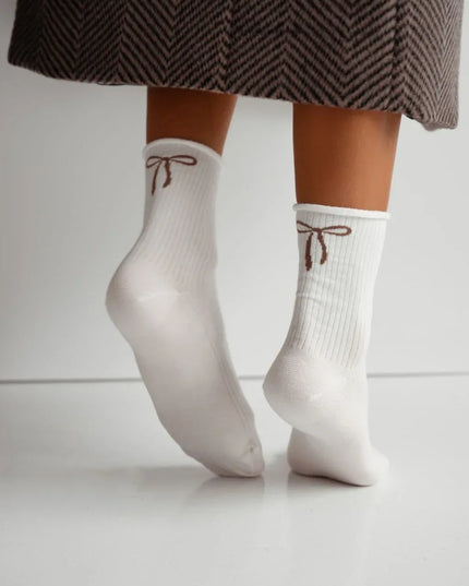 Non-Compression Cotton Socks with Back Bow – Cosy, Cute & Chic - Top Tights