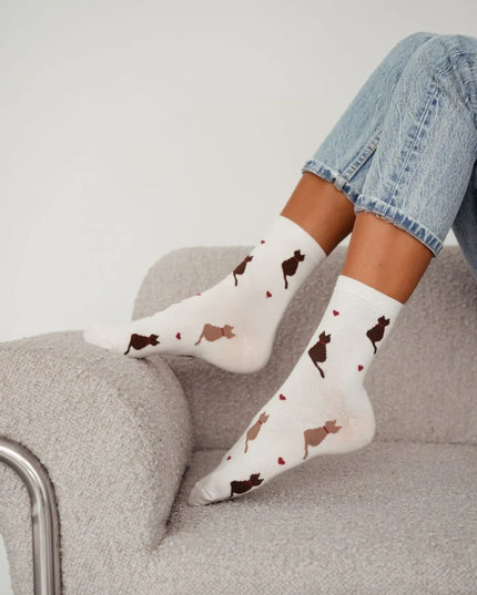 Cotton Socks with Kittens & Hearts – Cosy, Cute & Playful - Top Tights
